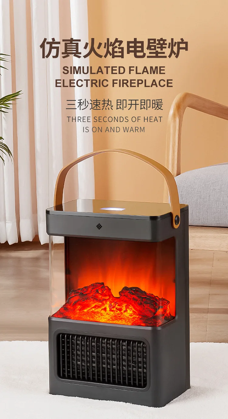 Mini Chauffe-Flamme De Cheminée 3D, Radiateur Électrique Portable