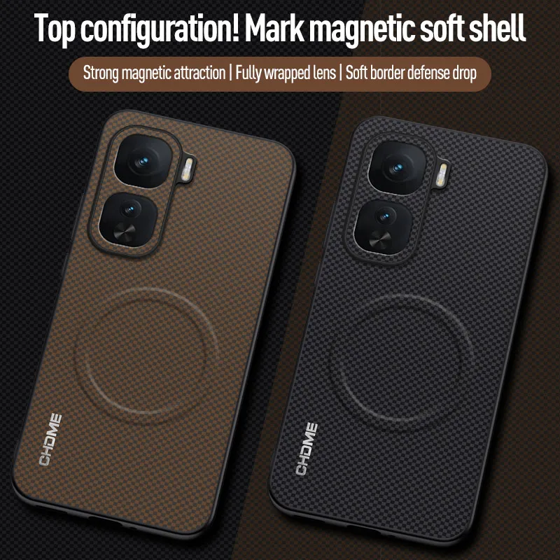 Magnetic Matte Leather Shockproof Case - Skin-Friendly Tough Cover