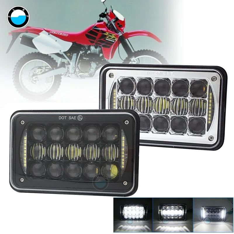 

1 pcs 4X6'' 48W LED Headlight Light Bulb 5D Hi/Lo Beam Headlamp DRL for Truck SUV for Honda XR650 XR250 XR400 Suzuki DRZ.