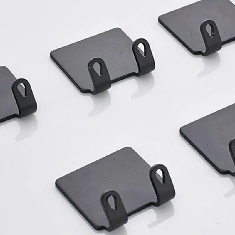Wall Mount Holder Punch-free Shower Washcloth Hanger Self Adhesive Waterproof Space Aluminum Shower Sponge Hook Bathrobe