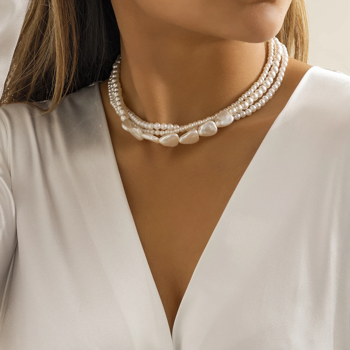 Acquista Collana di perle imitazione vintage di moda Collane di perle