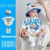 Baby Girl Boy Jumpsuit Romper Sock Hat Newborn Clothes Set Cotton Cartoon Daisy Donald Duck Infant Toddler Bodysuit Outfit K618 1