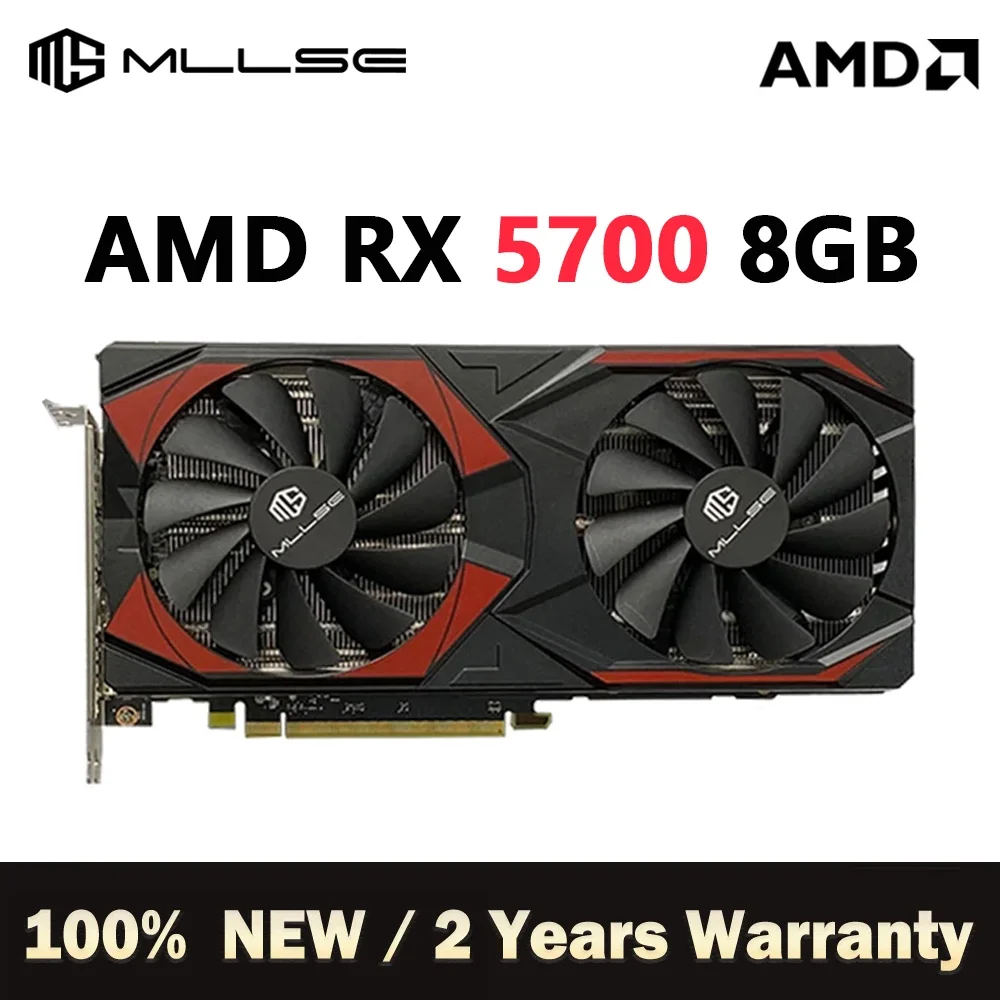 Mllse Rx 5700 8Gb Placa De Video Scheda Grafica Gddr6 256-Bit Rx 5700 6Pin + 8Pin Supporto Scheda Grafica Per Computer Desktop Scheda Video
