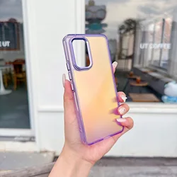 Luxury Iridescent Color Changing Phone Case with Metal Lens Cover - Galaxy A17 (PURPLE)