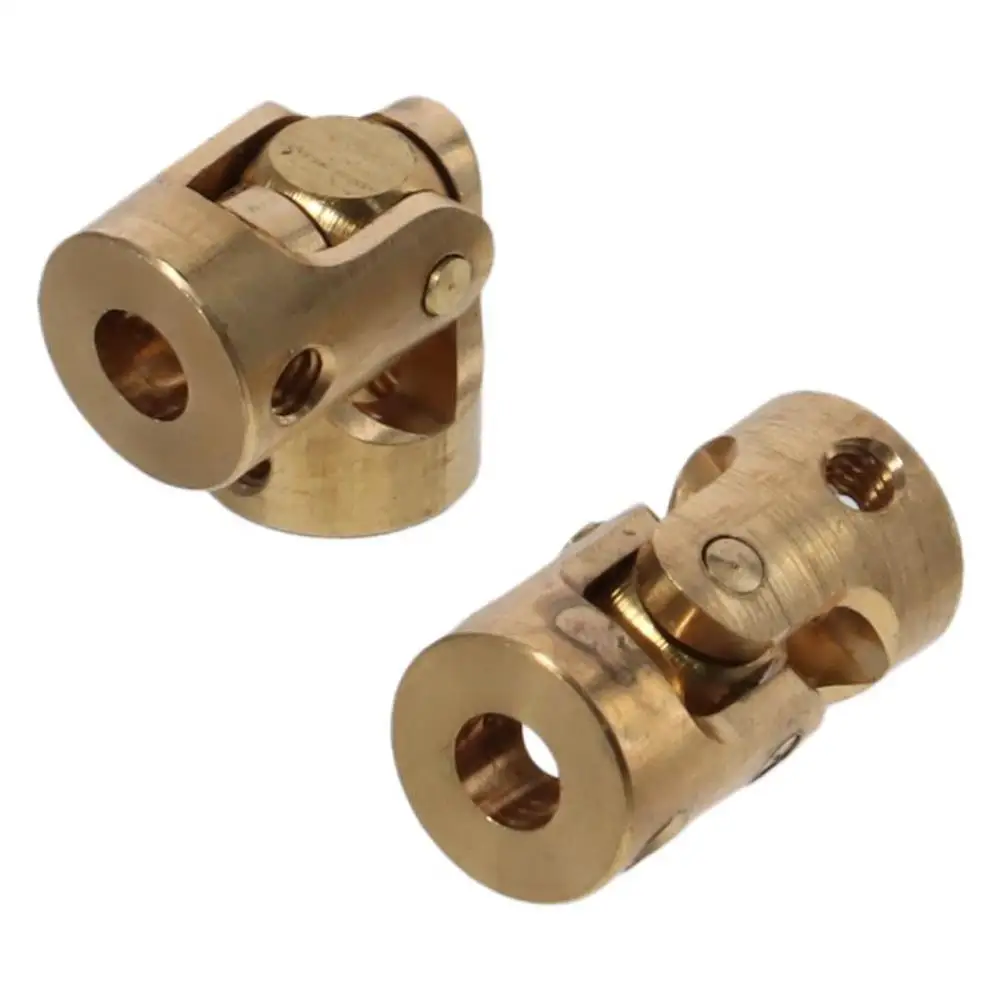 Description Picture 4 of item5PCS Connector 3mm to 3mm Inner Dia Rotatable Brass Yellow Shaft U Joint Coupler Pipe Fitting Air Line