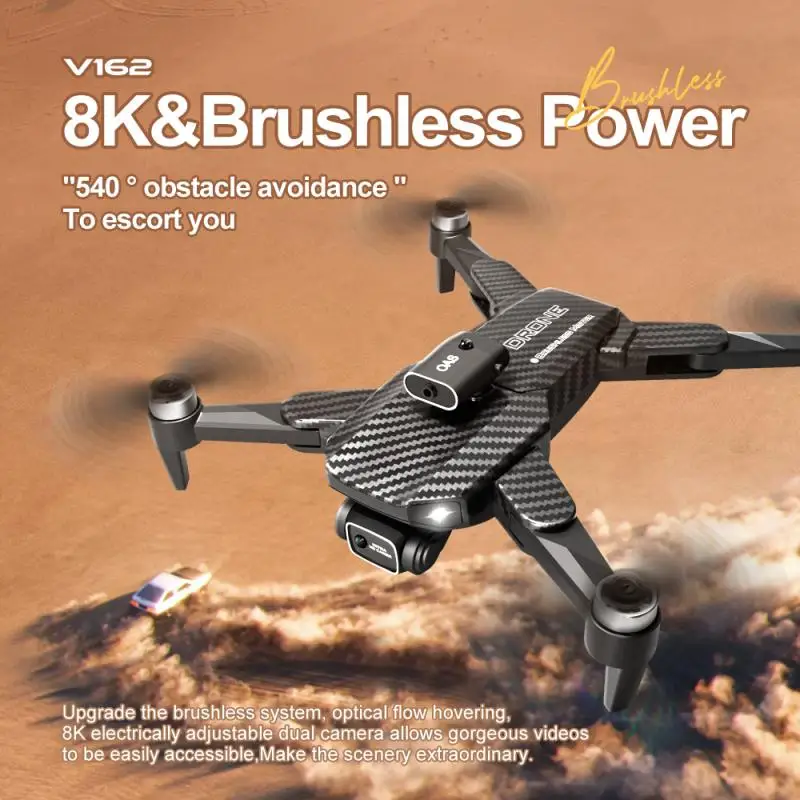 

KBDFA 2024 Новый V162 мини-Дрон 8K HD Двойная камера бесщеточный препятствия оптический поток позиция аэрофотосъемки детские игрушки