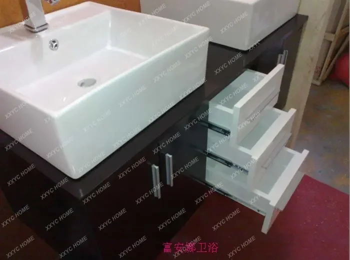 Oak PVC Washstand Washbasin Cabinet Combination European Table Basin