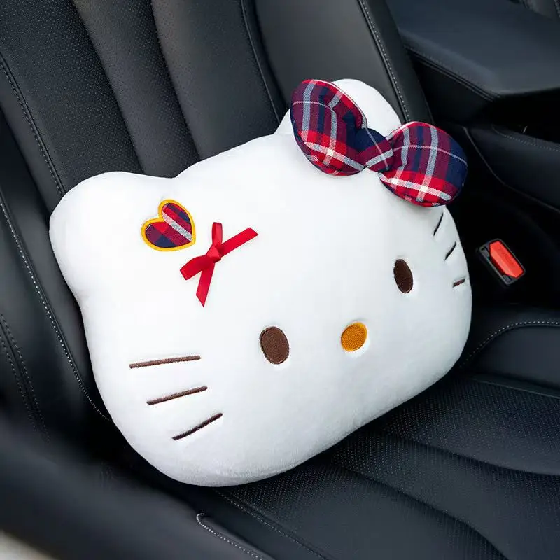 Sanrio New Hello Kitty Car Cushion, Shoulder Protection, Seat Belt Buckle filling, Plush Toy doll, cartoon Anime, Fun doll