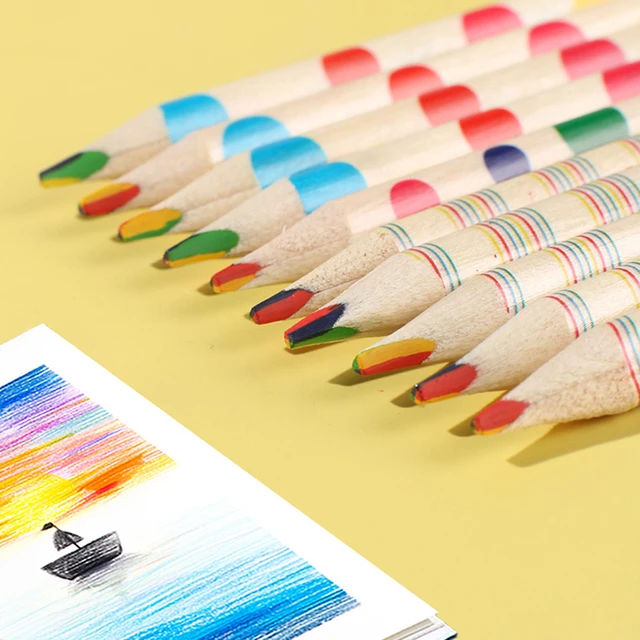 1pcs Random 7 Colors Gradient Rainbow Colored Pencils Drawing Sketching  Coloring Colour Pencils Artist Sketching Art Supplies - AliExpress
