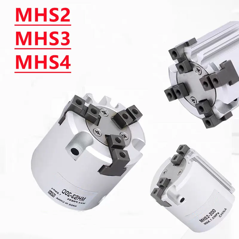 

Пневматический захват MHS2/MHS3/MHS4 Series SMC типа параллельный захват MHS 16D 20D 25D 32D 40D 63D 80D двухкулачковый трехкулачковый Воздушный Захват