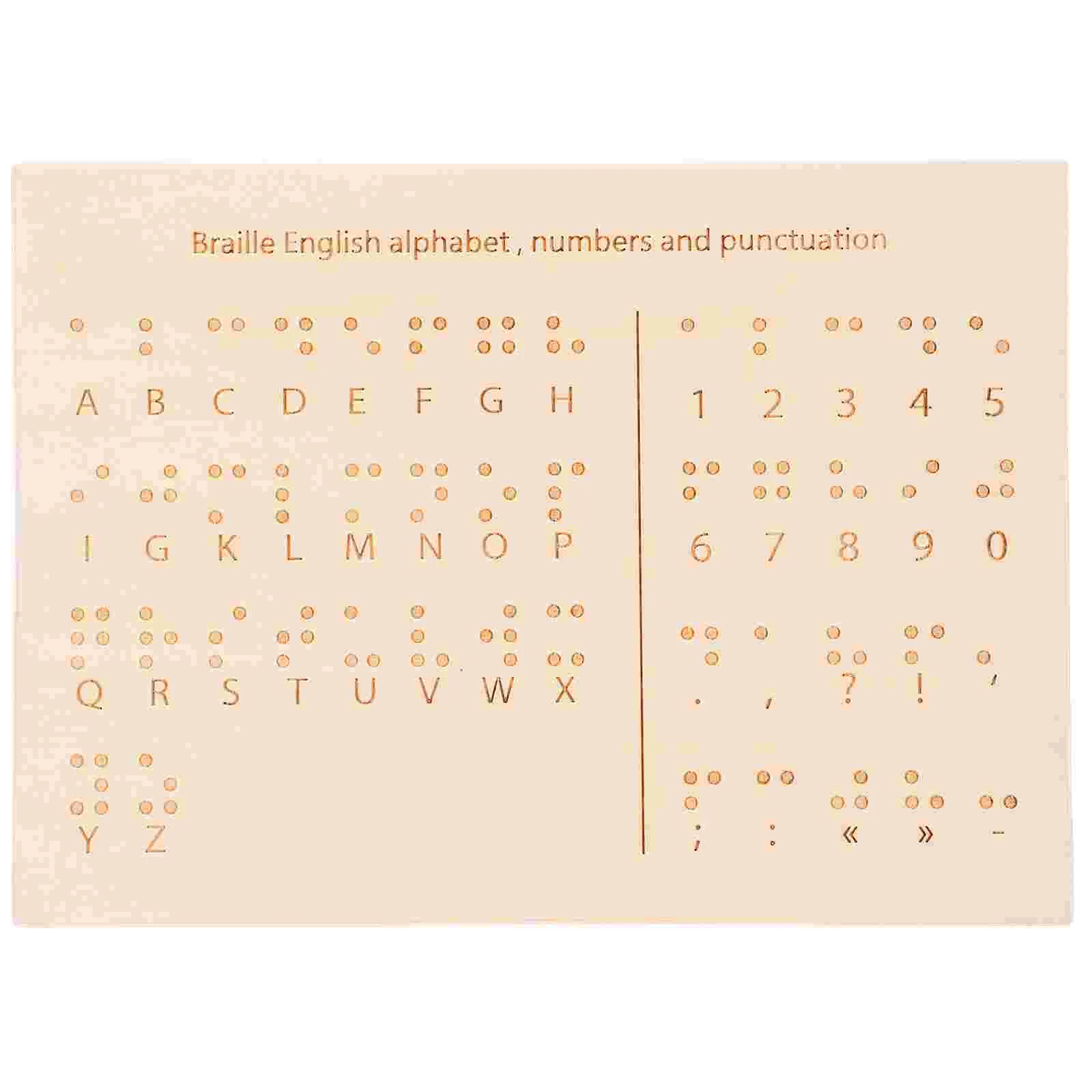 

Braille Educational Equipment Wood Board Number Boards Letter Blind People Supply Learning Supplies for Teaching Aids