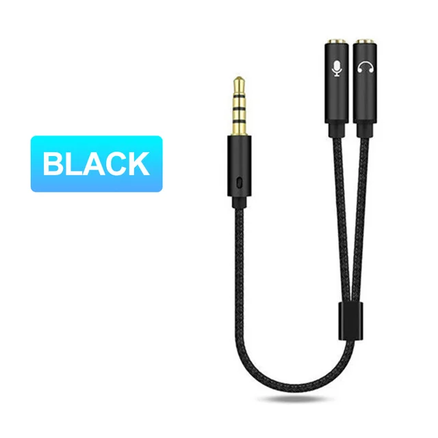 3.5mm Headset Y Splitter Cable - For PS4, Xbox One Mic & Audio | 20mm Short Adapter