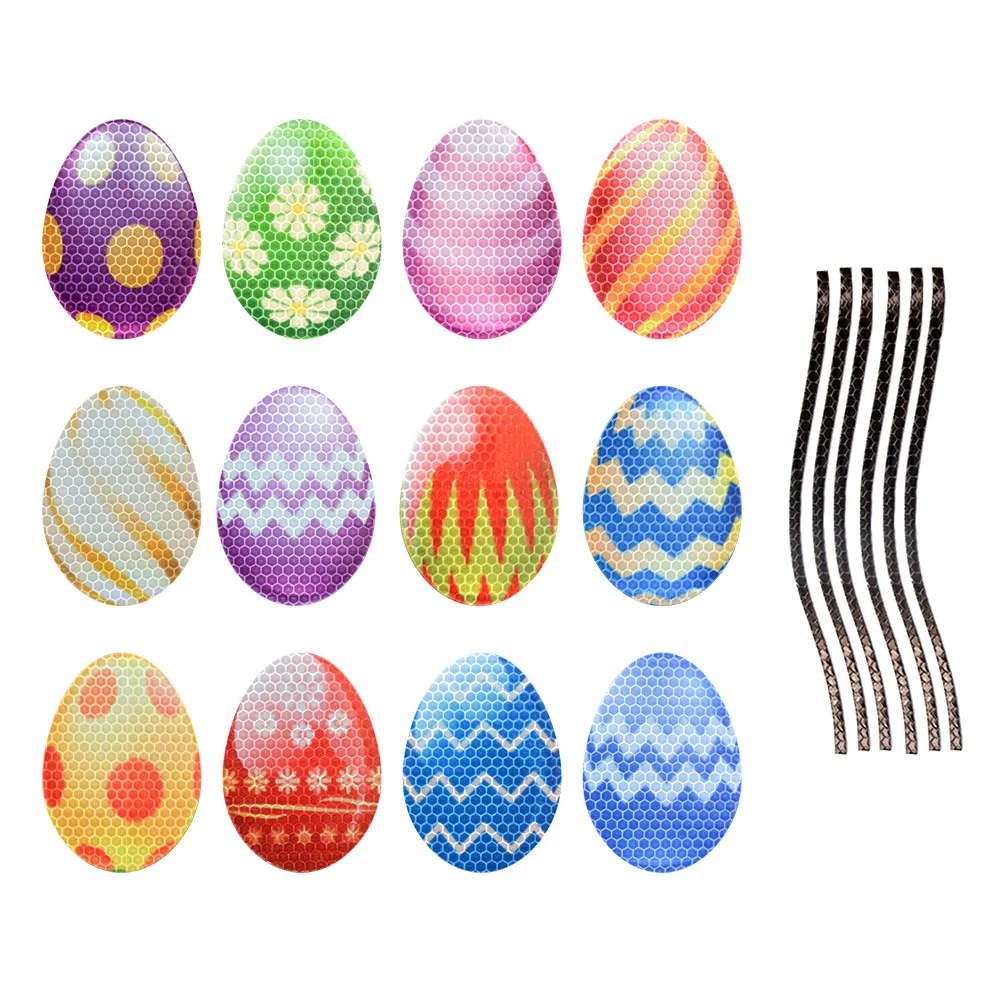 

Easter Egg Magnetic Sticker Decoration Car Reflective Refrigerator Home Accents Eggs Decals Pet Decorating