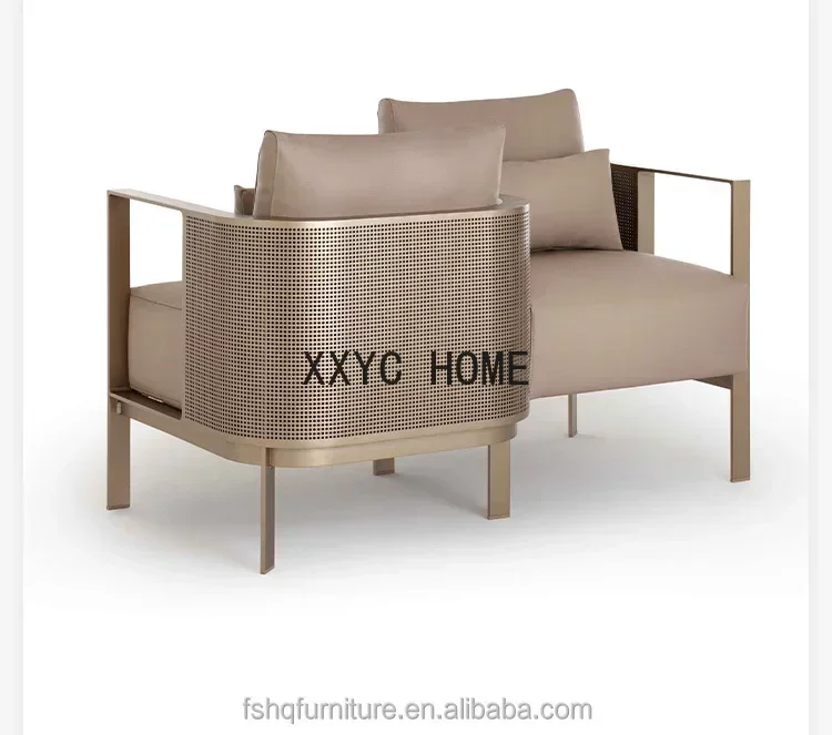 

Уличный диван двор вилла гостиная стенд справедливая Гостевая мебель для отдыха Железный искусство Нержавеющая Сталь S-образный диван комбинация