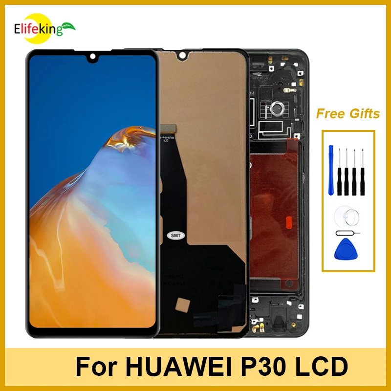 Lcd Per Huawei P30 Ele-L29 Ele-L09 Ele-Al00 Display Touch Screen Digitizer Assembly Parti Di Ricambio Con Strumenti Testati Al 100%