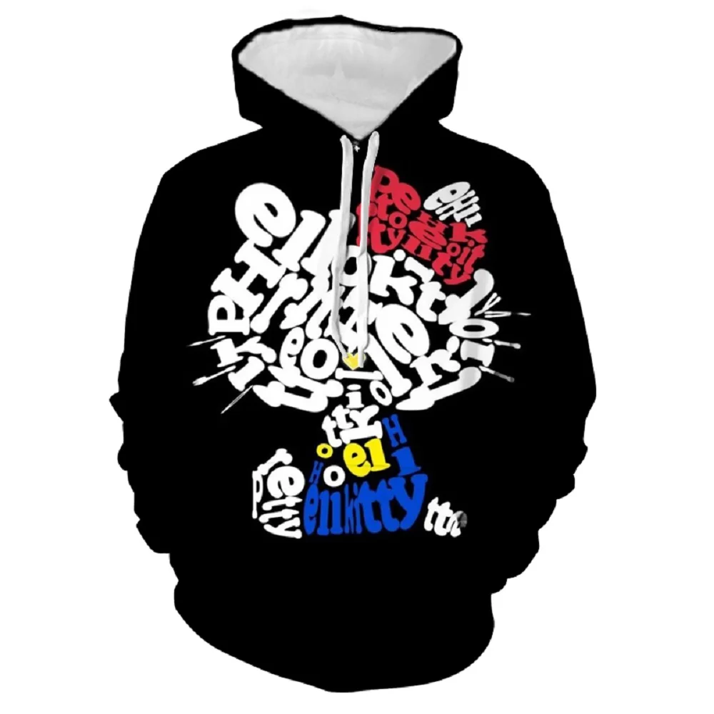 

Hello Kitty Hooded Sweater Fashion Cute Anime Soft Print Versatile Long Hoodie Fashion Girl Christmas Gift