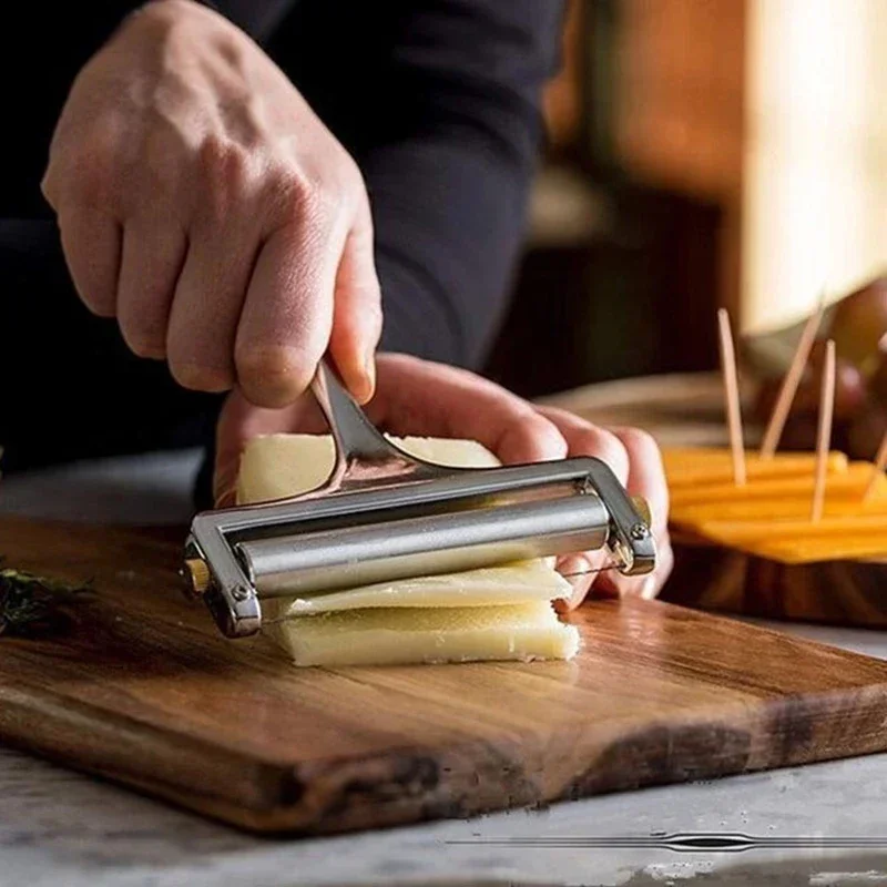 1pc Stainless Steel Wire Cheese Slicer Adjustable Thickness Cheese Cutter For Soft Semi-Hard Cheeses Kitchen Cooking Tool cheese grater cheese slicer kitchen grater