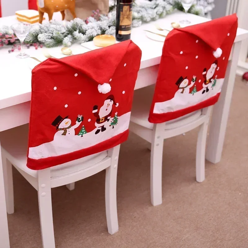 Christmas Chair Decoration Set Home Christmas Decoration Cartoon Chair Set Christmas Decoration Supplies Christmas Chair Cover