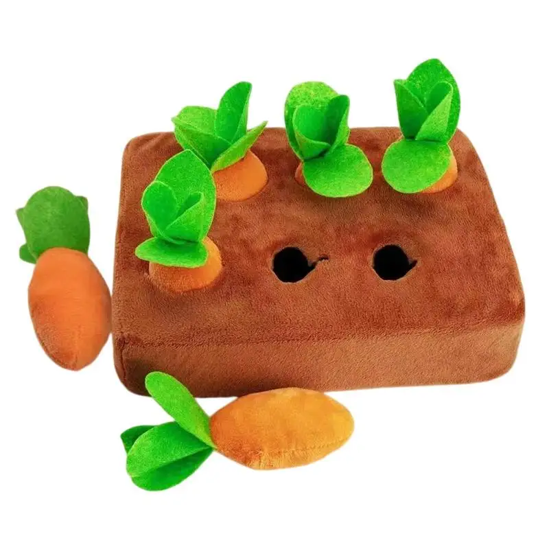 

Pet For Dogs Soft Dog Carrot Toys Cute Carrot Harvest Toy Enrichment Pet Foraging Mat For Smell Training And Slow Eating