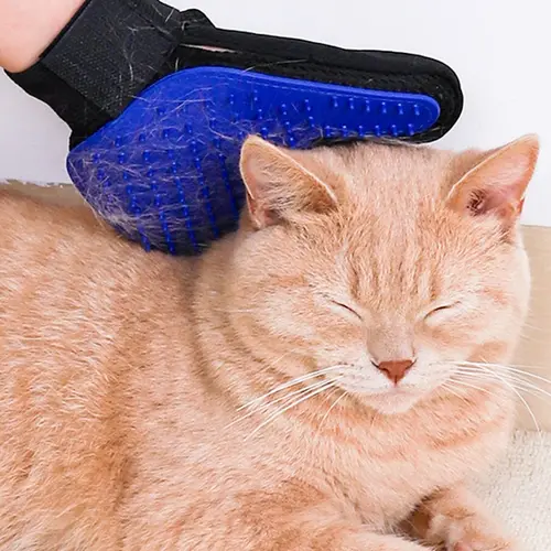 애완 동물 헤어 리무버 장갑 고양이 개 마사지 목욕 청소 그루밍 용품 실리콘 헤어 스틱 제거 브러쉬 2