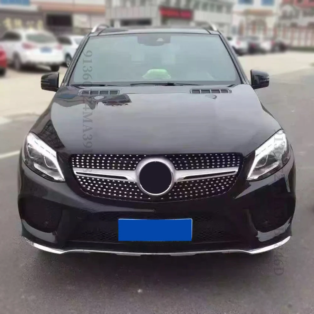 메르세데스 벤츠 GLE W166 300 350 320 400 500 2015-2019 스포츠 다이아몬드 GTR GT 스타일 프론트 그릴 그릴 메쉬