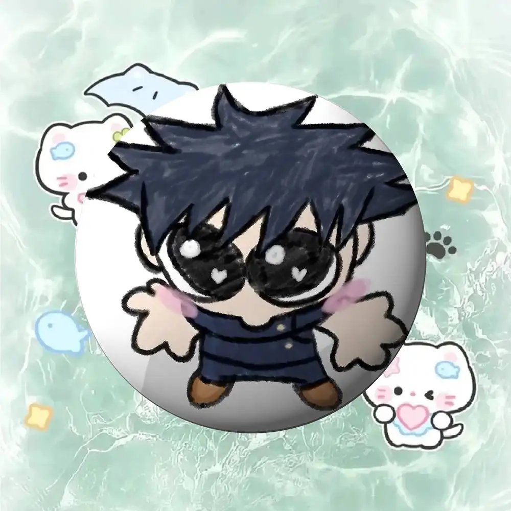 Anime Fushiguro Megumi Abzeichen Kreative Weißblech Taste Pins Brosche Kreative Zitate Kleidung Rucksack Schmuck Geschenk Für Kinder Freunde – Detail 14