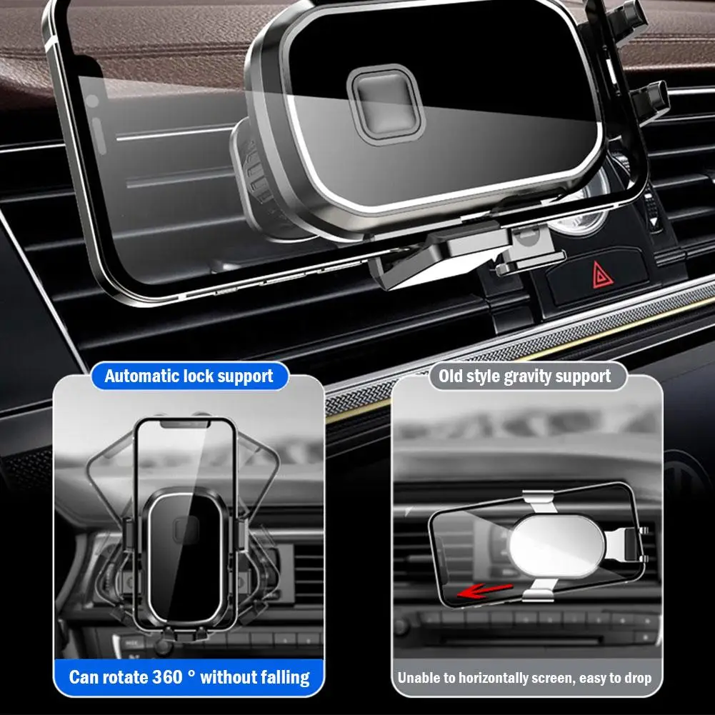 

Car Air Outlet Car Mobile Phone Holder New Screw-clip Navigation Car Holder Holder Gravity Mobile Phone G6G4