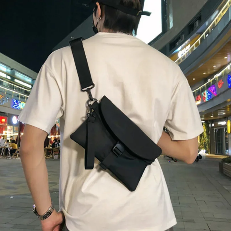 Women's Fashion Trend Brand Cross-body Japanese Mobile Phone Chest Packs Men's Casual Solid Color One Shoulder Small Square Bags