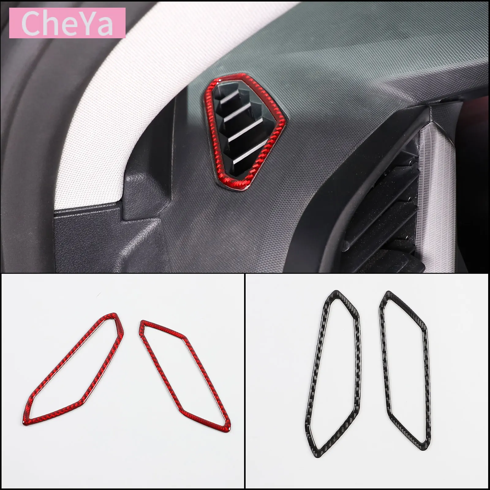 

For BMW 2 Series 4-door Version 2020-23 Car Dashboard Side Air Outlet Decorative Sticker Soft Carbon Fiber Interior Accessories