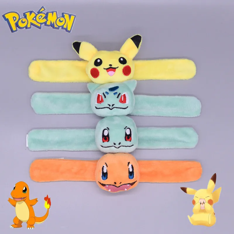 

Pokemon Plush Wristband Pikachu Squirtle Figure Toys Kawaii Funny Cosplay Props Children's Plush Sports Bracelet Birthday Gift