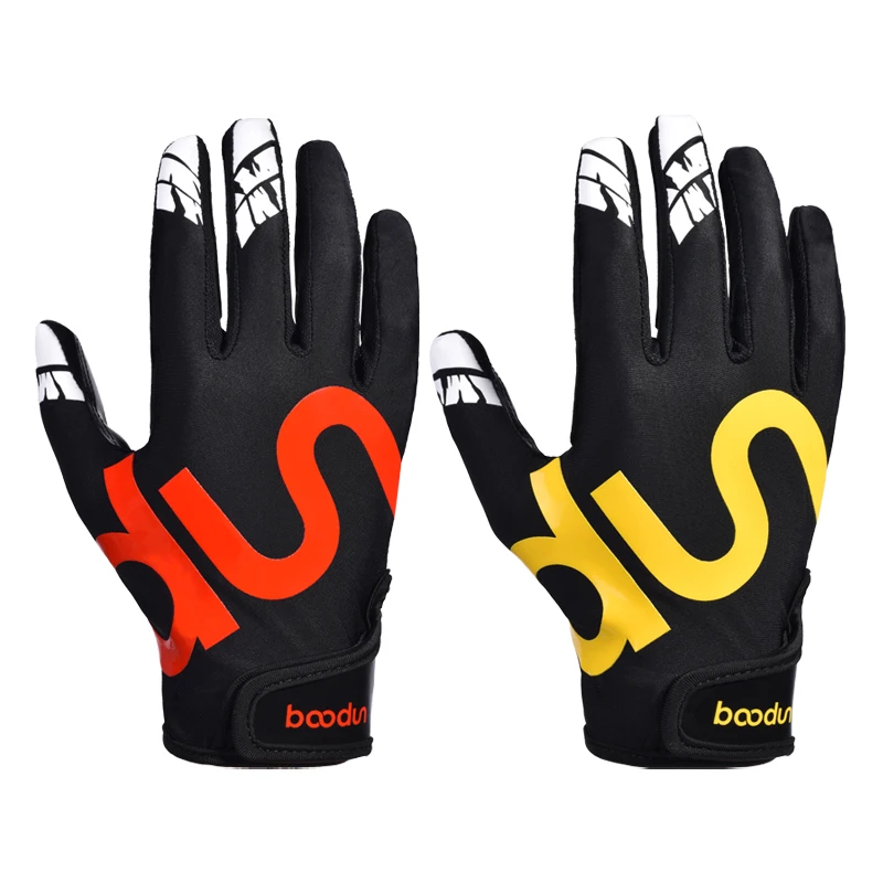 1 Pair Rugby Gloves Full Finger Anti Slip Gel Baseball American Football Gloves Outdoor Baseball for Men Women 1073
