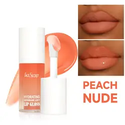 Luxurious Glossy Lip Essence - Hydrating, Shiny, Non - Sticky Gloss (PEACH NUDE)