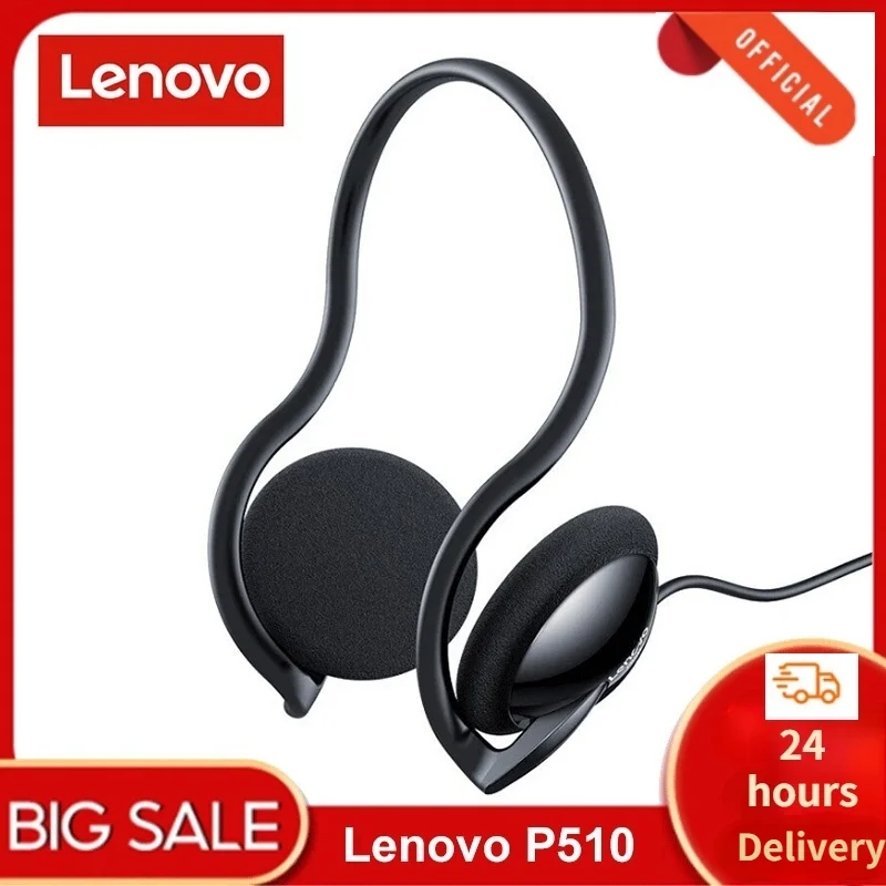 Original Lenovo P510 Wired Headphone Headband Earphone Hi Fi Stereo Overhead Headset With Microphone And Audio Cable Earphones Headphones Aliexpress
