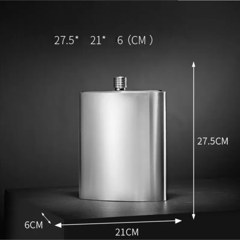 두꺼운 대용량 와인병 316 스테인레스 스틸 휴대용 두꺼운 가죽 커버 포함 용량 5파운드 와인 포트 ZI592