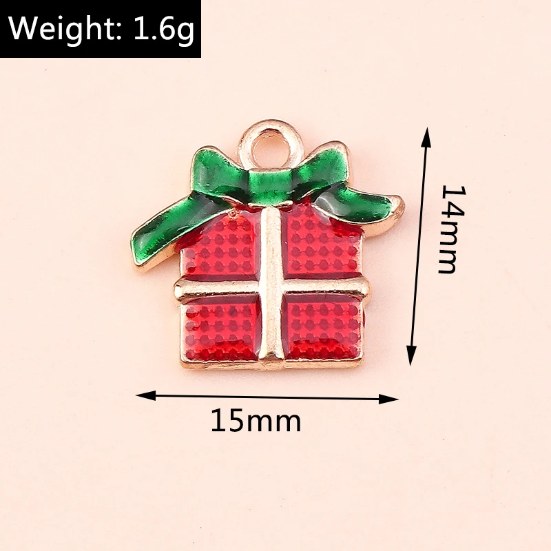 10 teile/los Mix Emaille Weihnachten Schneemann Santa Claus Charms Anhänger für Schmuck Machen Ohrringe Halsketten DIY Armbänder Handwerk Geschenk – Detail 25