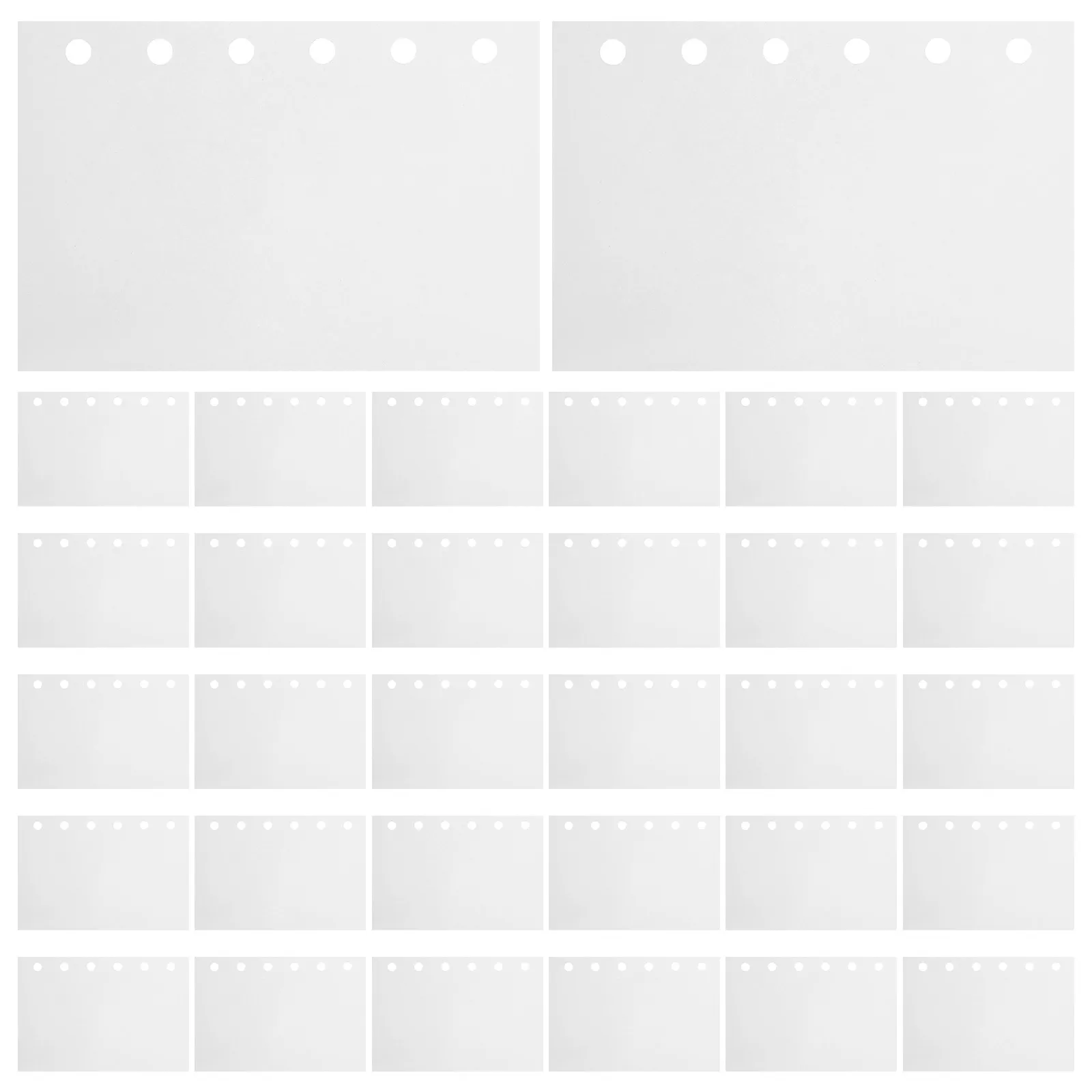 60Pcs 스티커 앨범 바인더 리필 4.1x2.6 A7 스티커 수집 도서 보관 주최자를 위한 양면 이형지 페이지