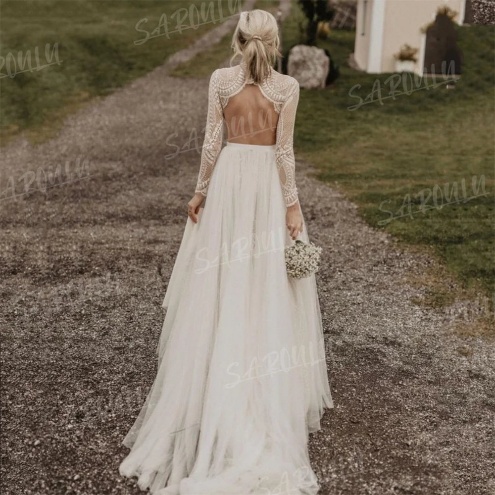 Рисунок 3 - Сексуальное кружевное свадебное платье Бохо с разрезом