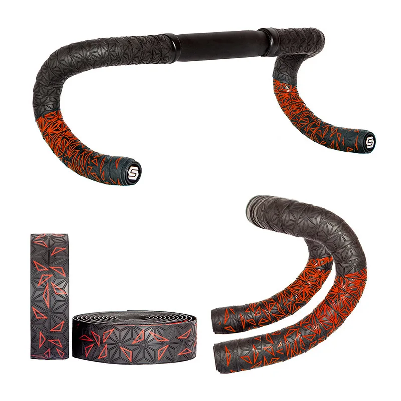 Carbon /chrysanthemum Pattern Road Bike Bar Tape Handlebar Tapes Eva/pu