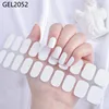 22Tips Full Curing Nail Polish Film French Gel Stickers Nail Strips Adhesive Nail Decorations Stickers No Need to Bake UV Lamp 6
