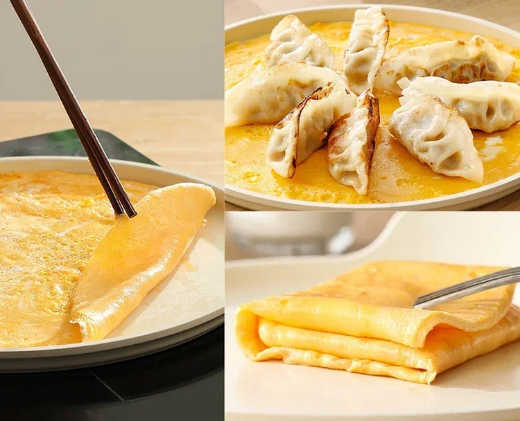 Description Picture 4 of itemDONNOR Ceramic Frying Pan Household Non-stick Steak Breakfast Egg Pancake Pan Use for Gas and Induction Cooker Kitchen Utensils