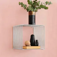 Support mural nordique en métal, 1 pièce, étagère suspendue Simple pour Table basse, chevet et rangement intérieur 6