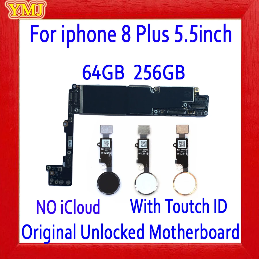 

Support IOS update Mainboard For iPhone 8 Plus Motherboard Original Unlocked Plate Clean icloud For iPhone 8 plus Logic board