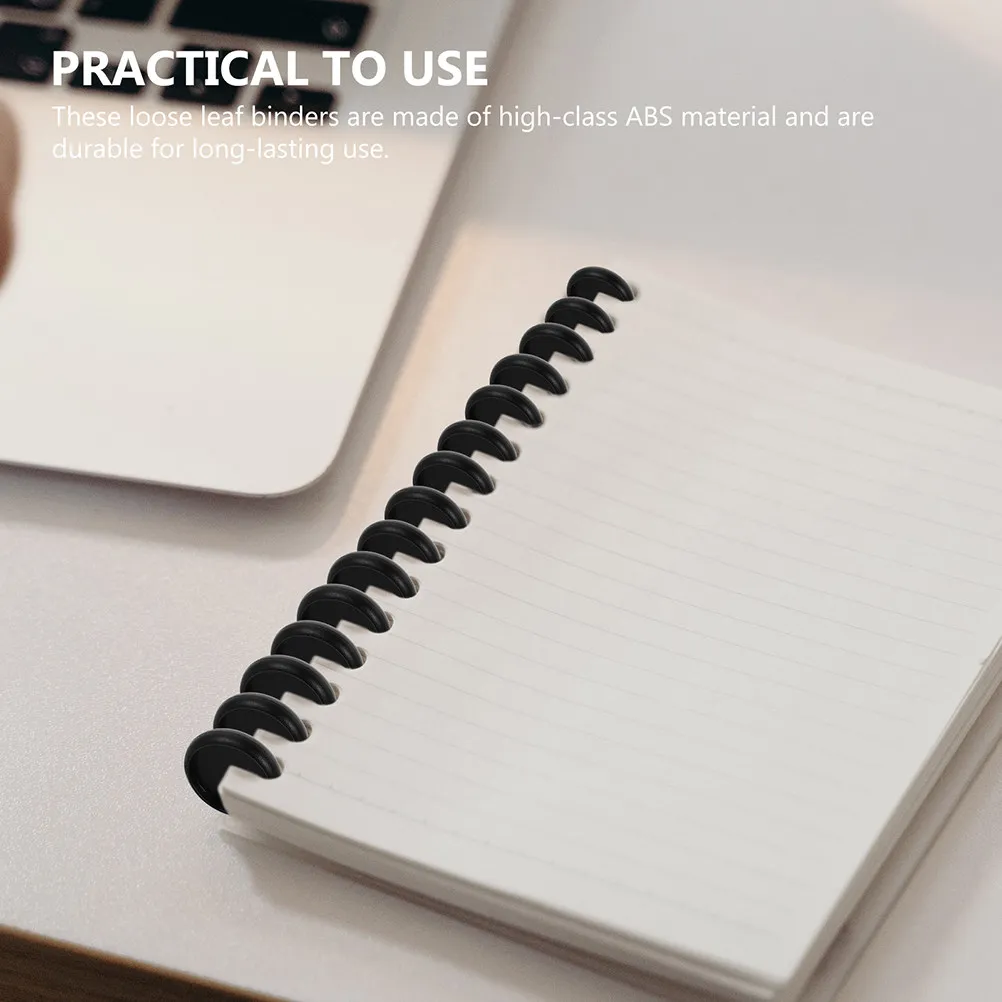 22Pcs 노트북 바인더 디스크 플라스틱 바인더 버클 루스 리프 디스크바운드 확장 디스크 사무실 학교 바인딩 용품