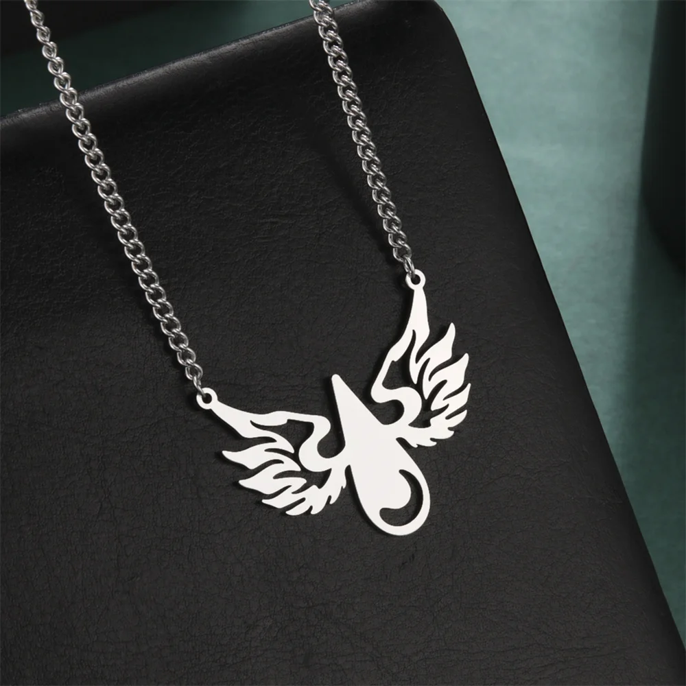 My Shape Angels Wings Pendenti Collane Per Le Donne In Acciaio Inox Punk Hip Pop Space Army Marin Blood Collana Gioielli Regali