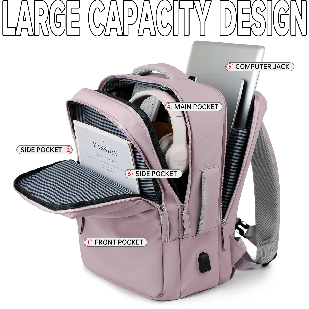 Backpack Unisex Travel Lightweight 2025 Super Hot Business Travel Work Commuting Backpack Large Capacity Computer Bag