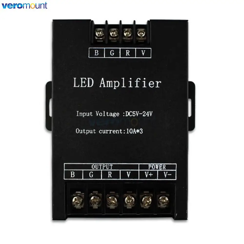 단일 색상 WW CW RGB RGBW RGBWW RGBCCT 스트립 조명용 LED 증폭기, DC 정전압 전력 리피터, 1/3/4/5CH, 5V, 12V, 24V