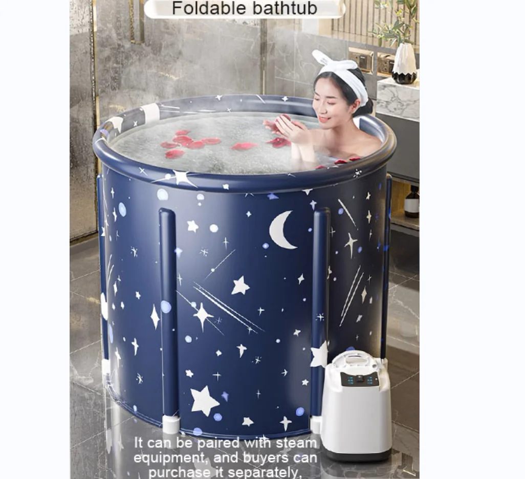 

PVC Bathtub Bath Bucket DIA 70 CM Bathroom Ice Bath Winter Shower Bathing Artifact Free Installation