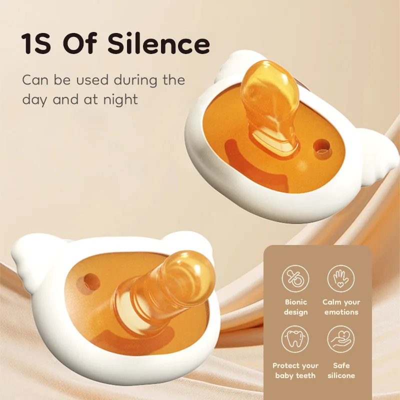 Baby Feeding Accessories Newborn Baby Pacifier Anti-drop Chain Pacifier Clips Chain And Box Silicone Baby Nipple Newborn Teething