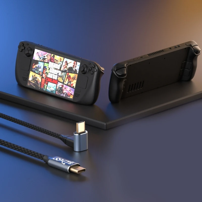 PD 100W 유형 케이블 90도 USB 고속 충전 충전기 와이어 코드 유형-C 어댑터 코드 0.5M 1M 1.5M 2M 96BA