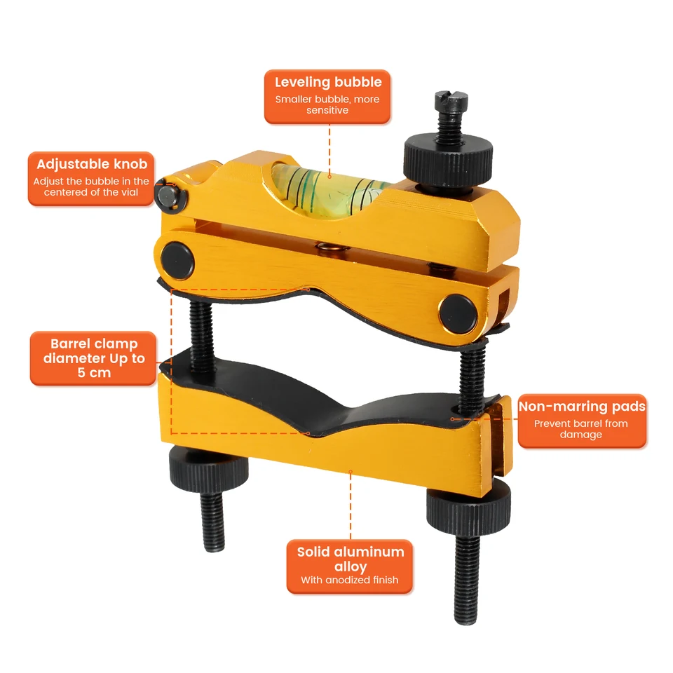 Scope Leveling Kit With High-Precision Bubble Leveling System